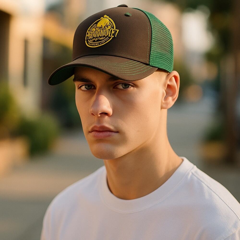 Vintage Sarge Trucking Snapback Hat Green Olive Mesh Trucker Cap Explosion Caps